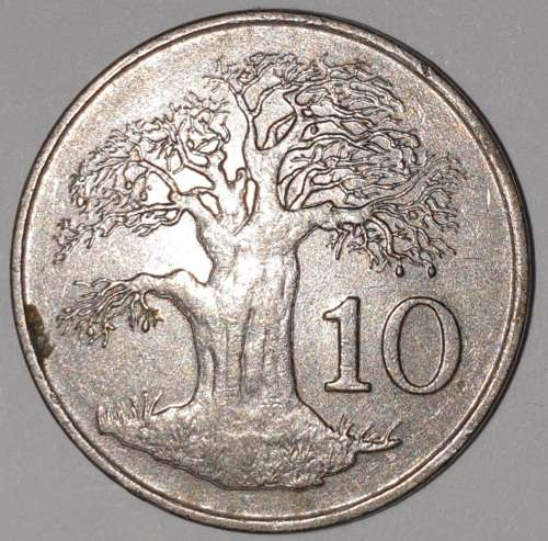 1991 - 10 CENT COIN - ZIMBABWE - (Copper-Nickel)